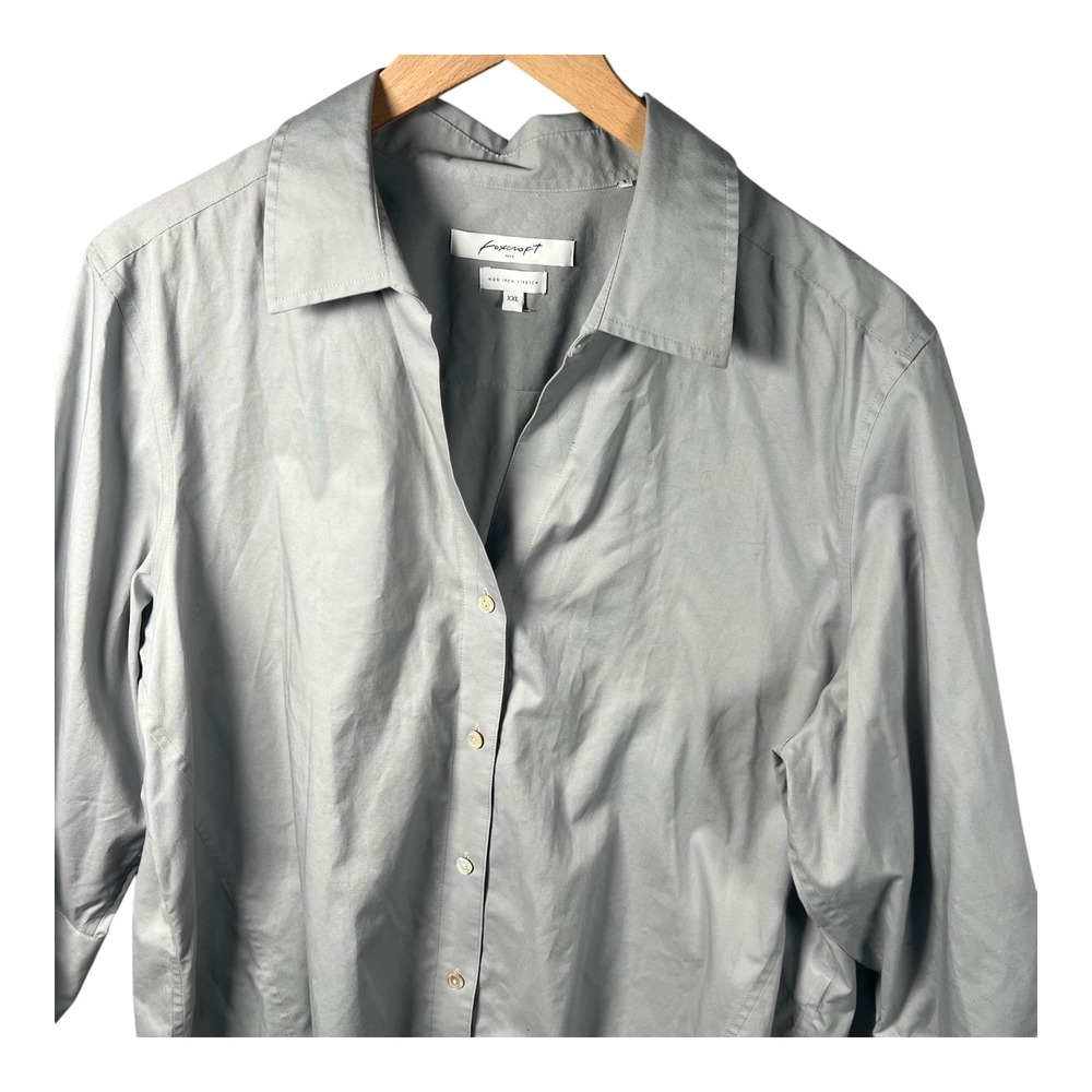 Foxcroft Button Down Top Womens Sz XXL‎ Classic Fit Career Wrinkle Free